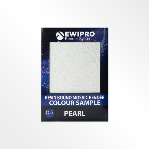 EWI Pro Resin Bound Mosaic Render Colour Sample Sleeve Pearl Pearl