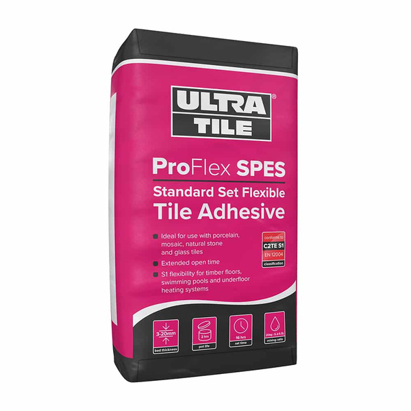 Ultra Tile ProFlex SPES Tile Adhesive (Standard Set) 20kg - Grey Grey