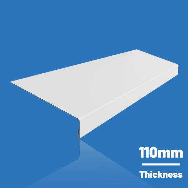 Likov White Aluminium Oversill (2.5m)  110mm 110mm