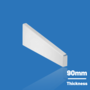 EWI Pro White Aluminium Oversill End Caps (Pair) 90mm 90mm