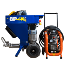 Euromair Euromair DropPro 8P - Thin Coat Render Spray Machine Kit - With Gentilin C330 Compressor