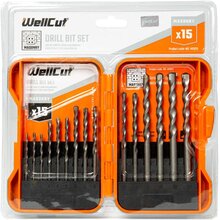 WellCut  WellCut - Masonry Drill Bit Set 15 Pieces